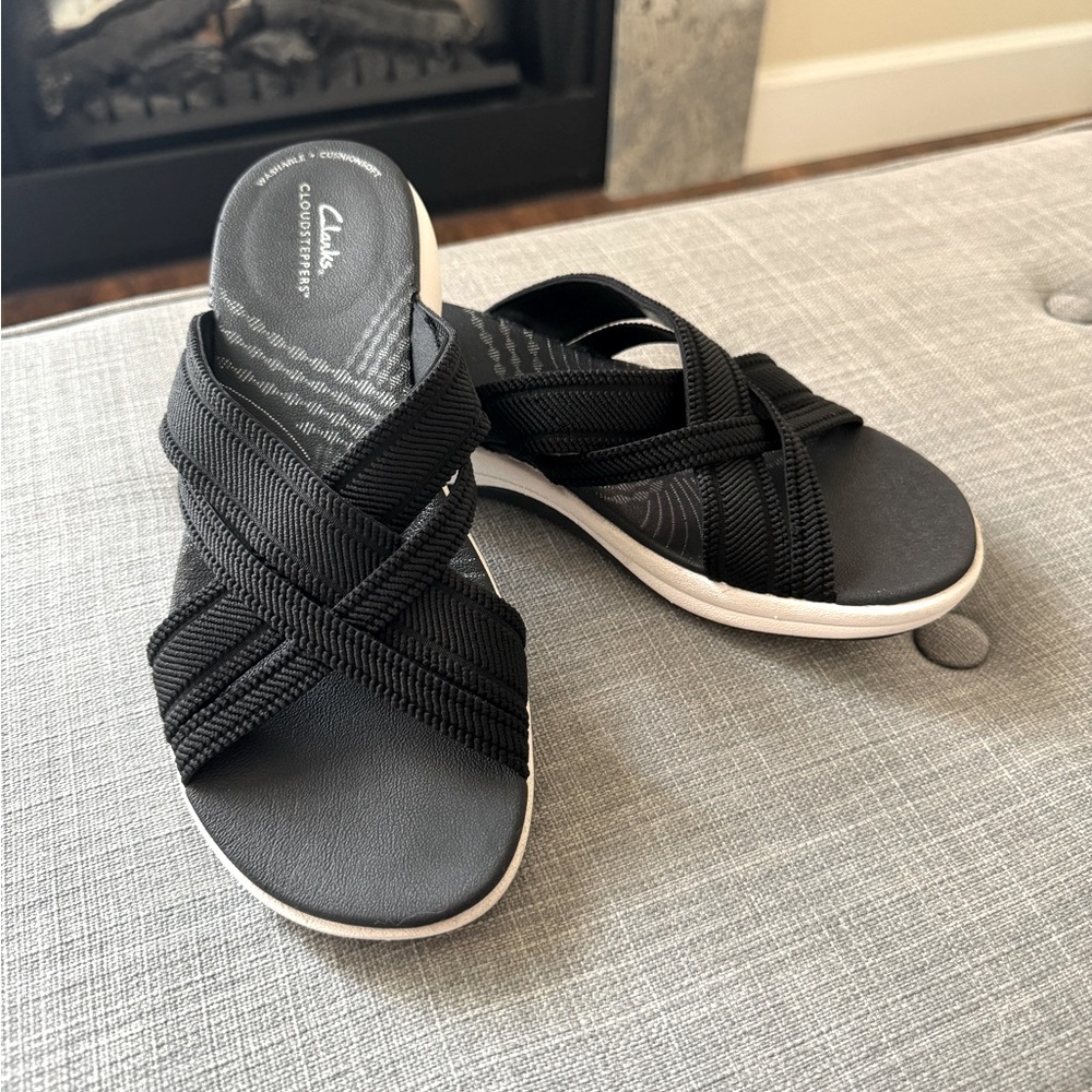 Clarks women’s cloudsteppers sport slide sandals - Mira isle